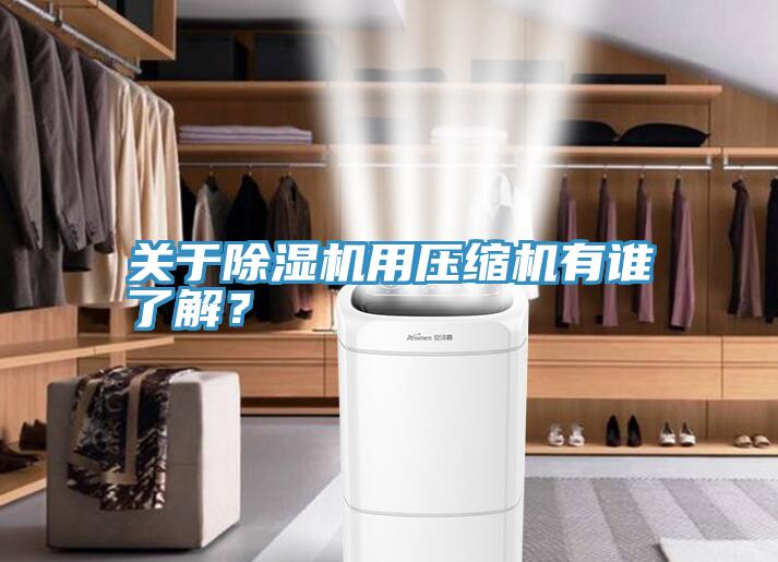 关于除湿机用压缩机有谁了解？
