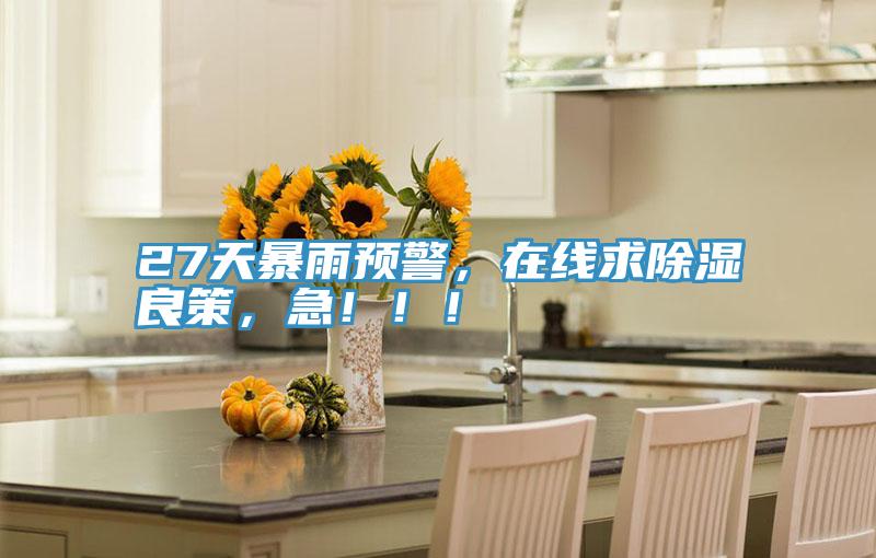 27天暴雨预警，在线求除湿良策，急?。?！