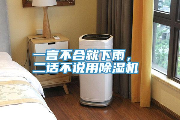 一言不合就下雨， 二话不说用除湿机