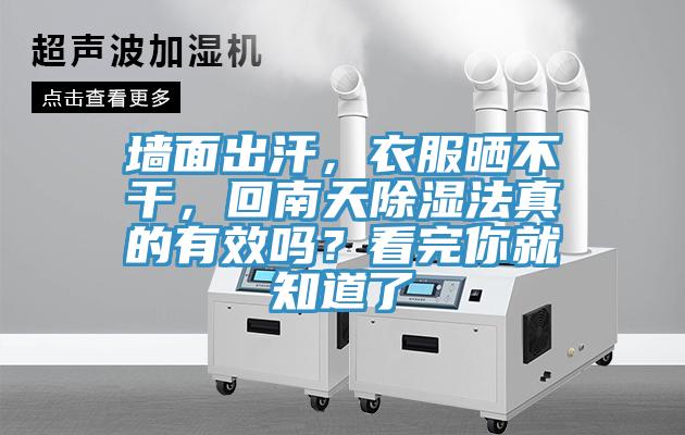 墙面出汗，衣服晒不干，回南天除湿法真的有效吗？看完你就知道了