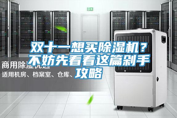 双十一想买除湿机？不妨先看看这篇剁手攻略