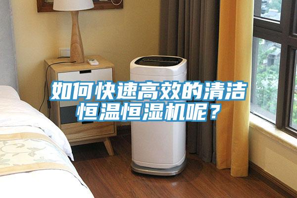 如何快速高效的清洁恒温恒湿机呢？