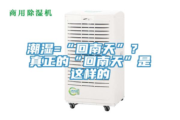 潮濕=“回南天”？ 真正的“回南天”是這樣的