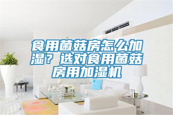 食用菌菇房怎么加濕？選對食用菌菇房用加濕機