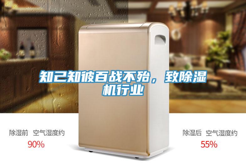 知己知彼百戰(zhàn)不殆，致除濕機行業(yè)