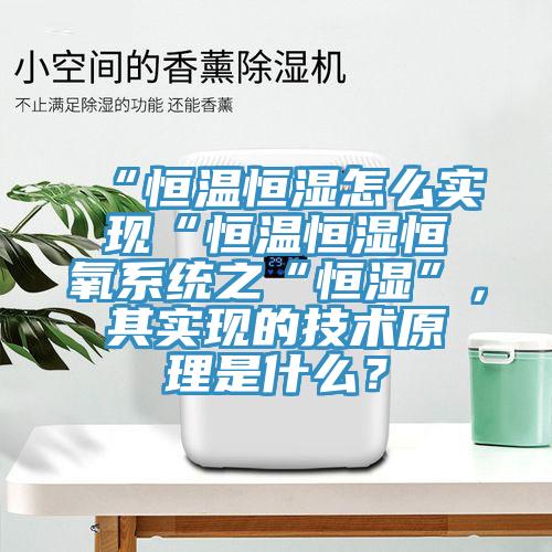 “恒溫恒濕怎么實(shí)現(xiàn)“恒溫恒濕恒氧系統(tǒng)之“恒濕”，其實(shí)現(xiàn)的技術(shù)原理是什么？