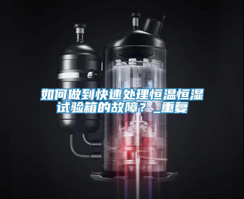 如何做到快速处理恒温恒湿试验箱的故障？_重复
