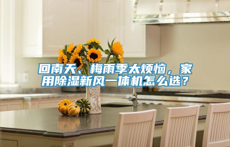 回南天、梅雨季太煩惱，家用除濕新風(fēng)一體機(jī)怎么選？