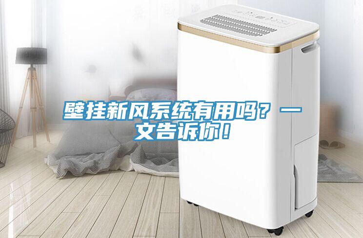 壁挂新风系统有用吗？一文告诉你！