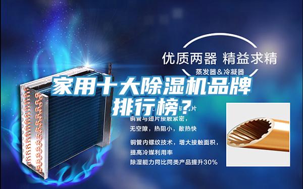 家用十大除湿机品牌排行榜？
