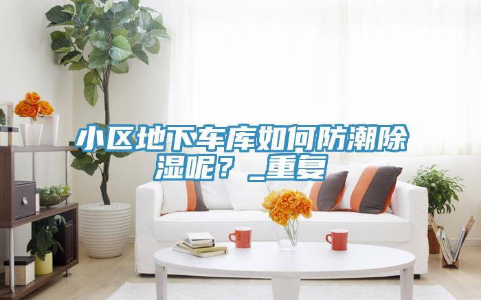 小区地下车库如何防潮除湿呢？_重复