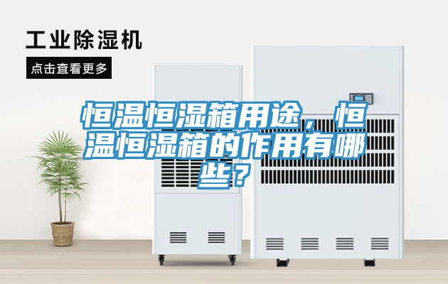 恒温恒湿箱用途，恒温恒湿箱的作用有哪些？