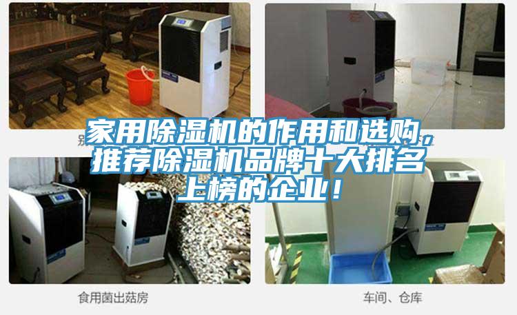 家用除湿机的作用和选购，推荐除湿机品牌十大排名上榜的企业！