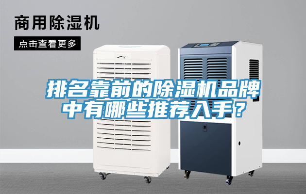 排名靠前的除湿机品牌中有哪些推荐入手？