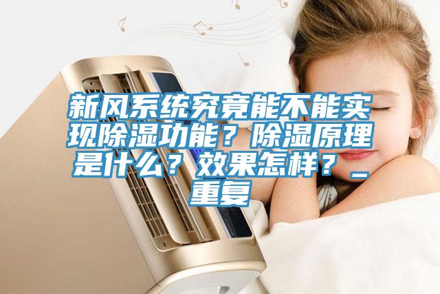 新風系統(tǒng)究竟能不能實現(xiàn)除濕功能？除濕原理是什么？效果怎樣？_重復