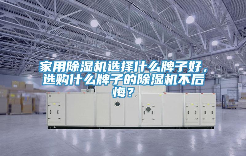 家用除濕機選擇什么牌子好，選購什么牌子的除濕機不后悔？
