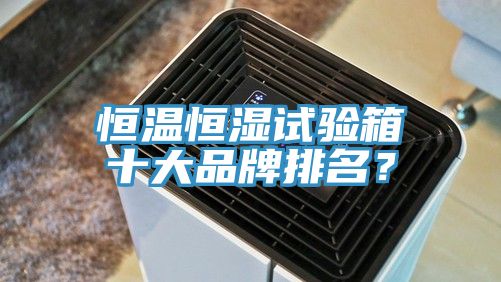 恒温恒湿试验箱十大品牌排名？