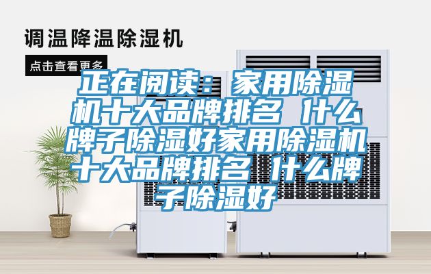 正在阅读：家用除湿机十大品牌排名 什么牌子除湿好家用除湿机十大品牌排名 什么牌子除湿好
