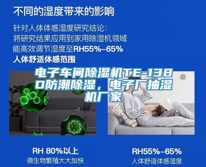 电子车间除湿机TE-138D防潮除湿，电子厂抽湿机厂家