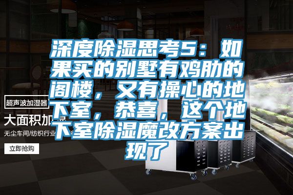 深度除湿思考5：如果买的别墅有鸡肋的阁楼，又有操心的地下室，恭喜，这个地下室除湿魔改方案出现了
