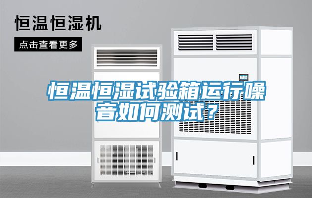 恒温恒湿试验箱运行噪音如何测试？