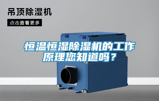恒温恒湿除湿机的工作原理您知道吗？