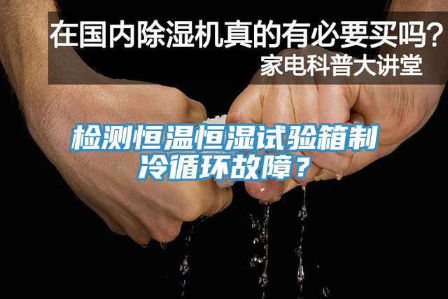 检测恒温恒湿试验箱制冷循环故障？