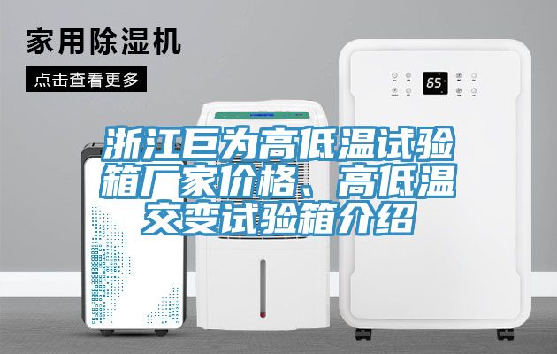 浙江巨为高低温试验箱厂家价格、高低温交变试验箱介绍