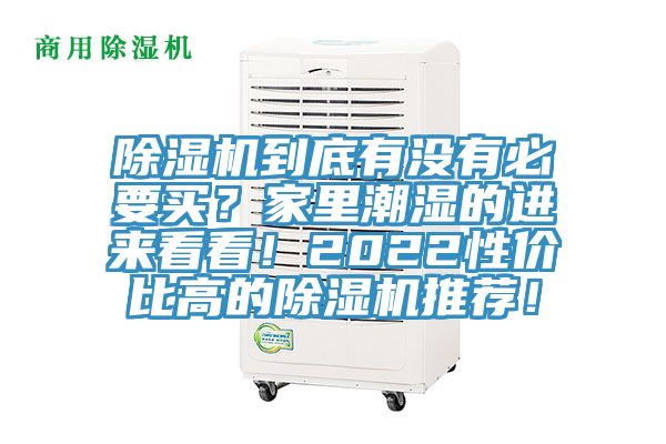 除湿机到底有没有必要买？家里潮湿的进来看看！2022性价比高的除湿机推荐！