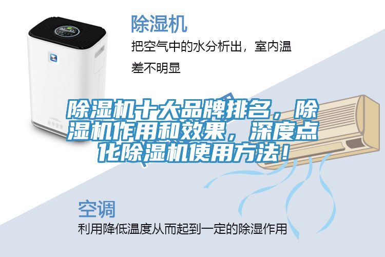 除湿机十大品牌排名，除湿机作用和效果，深度点化除湿机使用方法！