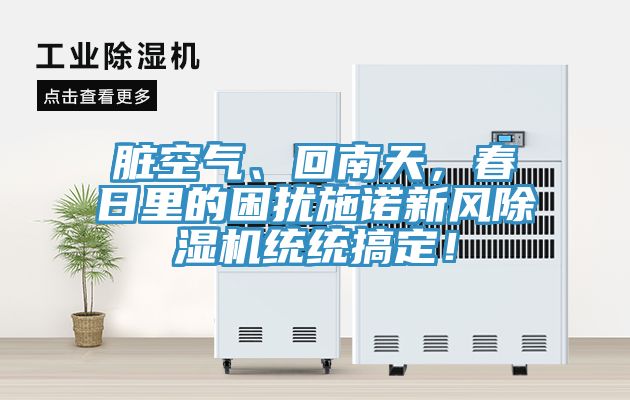 脏空气、回南天，春日里的困扰施诺新风除湿机统统搞定！