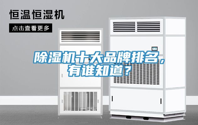 除湿机十大品牌排名，有谁知道？