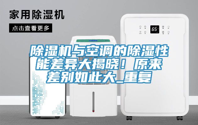 除湿机与空调的除湿性能差异大揭晓！原来差别如此大_重复