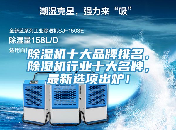 除湿机十大品牌排名，除湿机行业十大名牌，最新选项出炉！