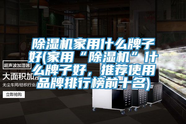 除湿机家用什么牌子好(家用“除湿机”什么牌子好，推荐使用品牌排行榜前十名)